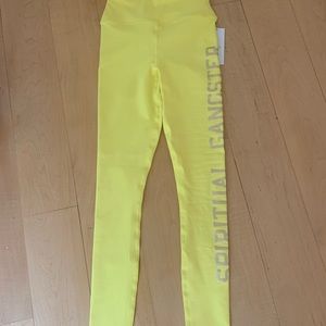 Spiritual gangster yellow leggings